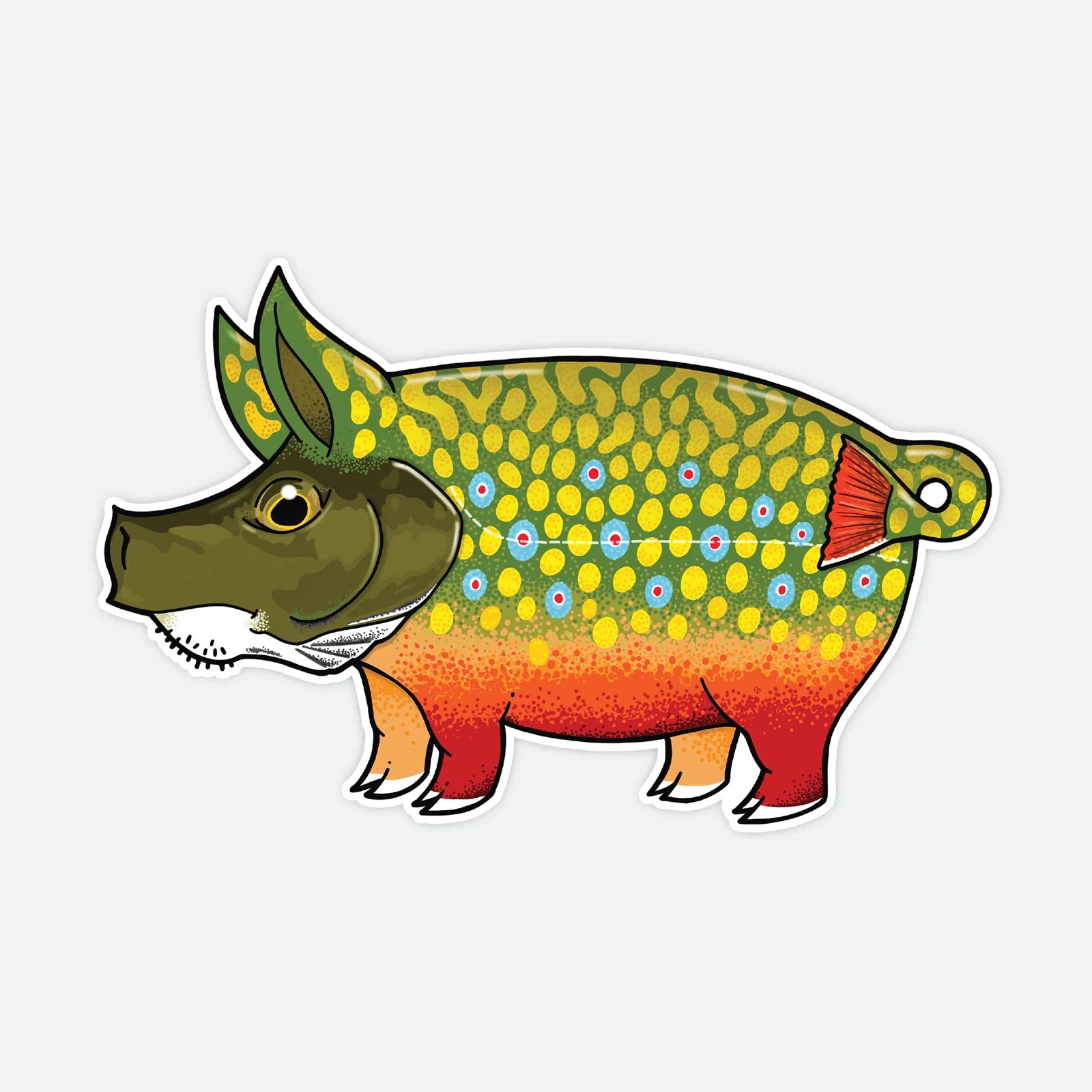 Pig Largemouth Sticker