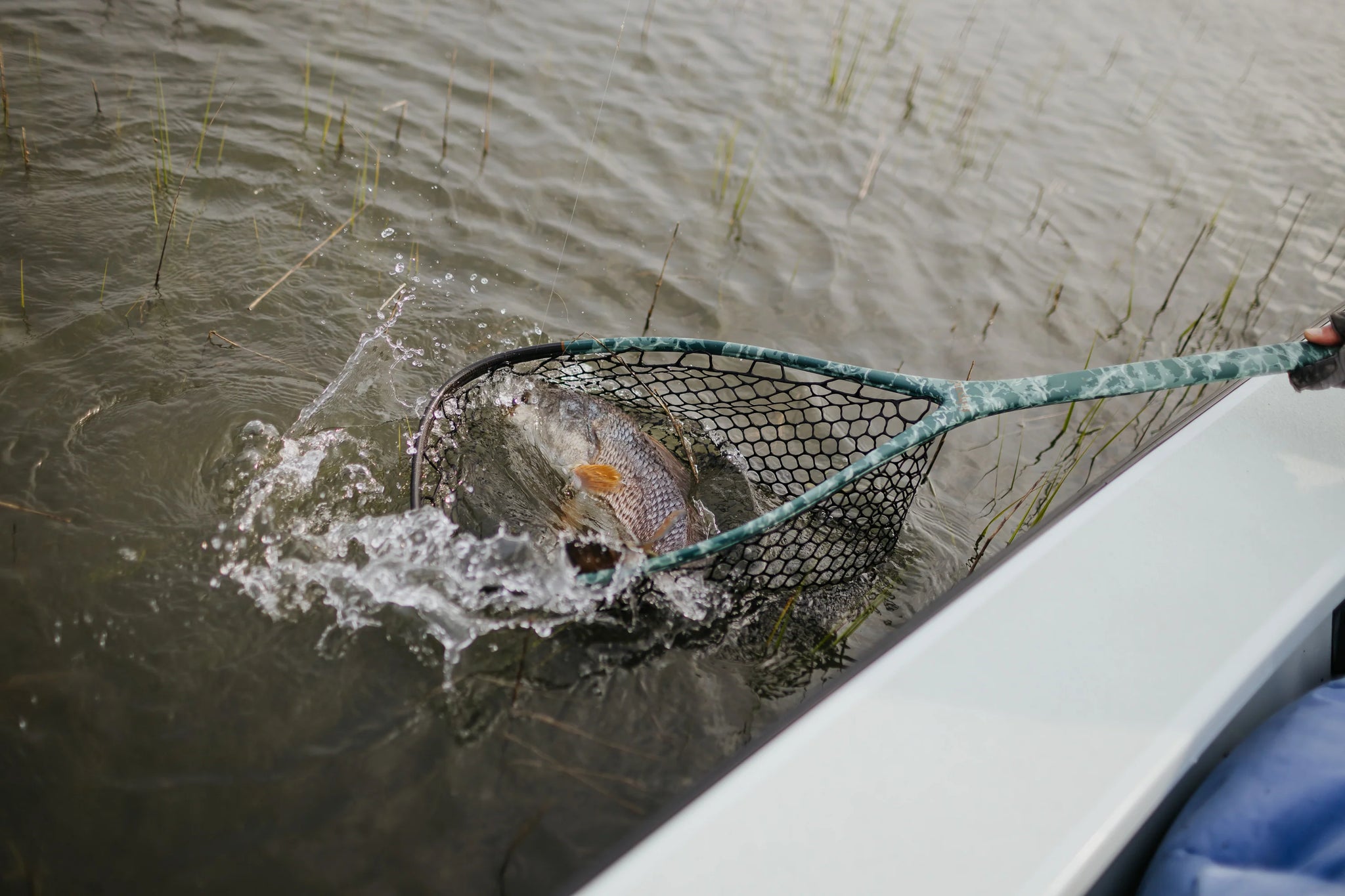 camo fish netting Nomad El Jefe Net Salty Camo – Dirty Water Fly Company